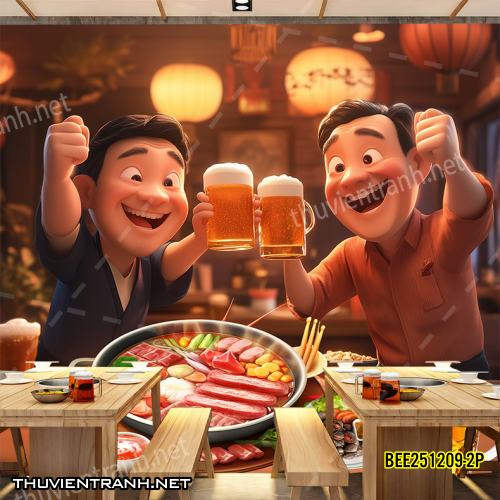 Tranh dán tường Quán Bia, Quán Nhậu- BEE251209-2P - Kết quả tìm kiếm tranh tường